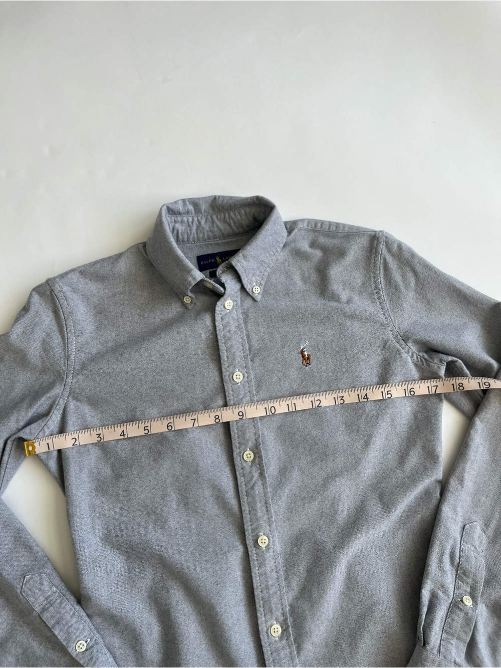 Ralph Lauren Women’s Gray Oxford Button-Down Shirt - Picture 4 of 6